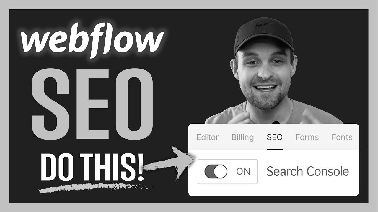 Do THIS for search engine optimisation on Webflow Websites |  Step-by-step information