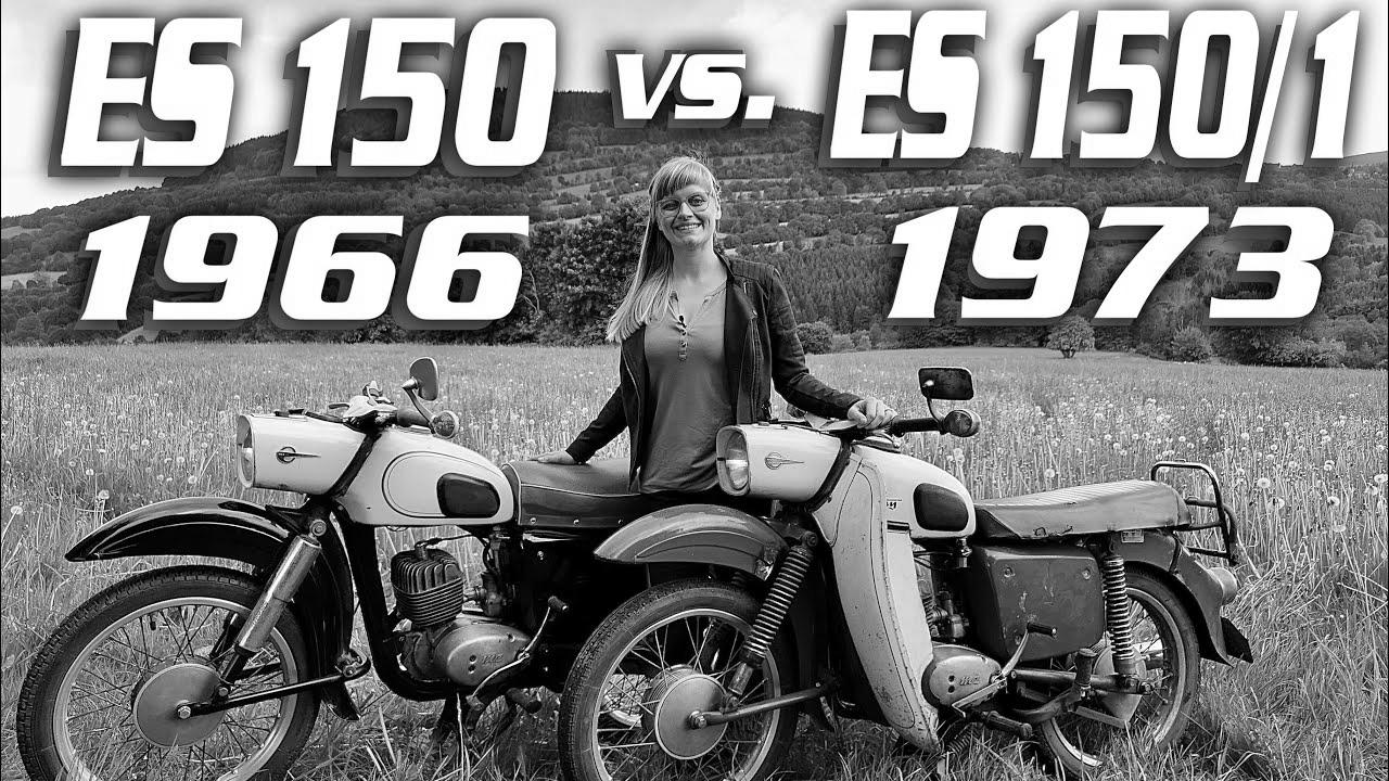 MZ ES 150 (1966) vs. MZ ES 150/1 Trophy (1973) Technology comparability difference GDR vehicles classic