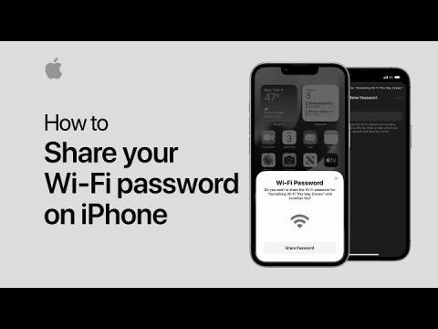  share your Wi-Fi password |  Apple support