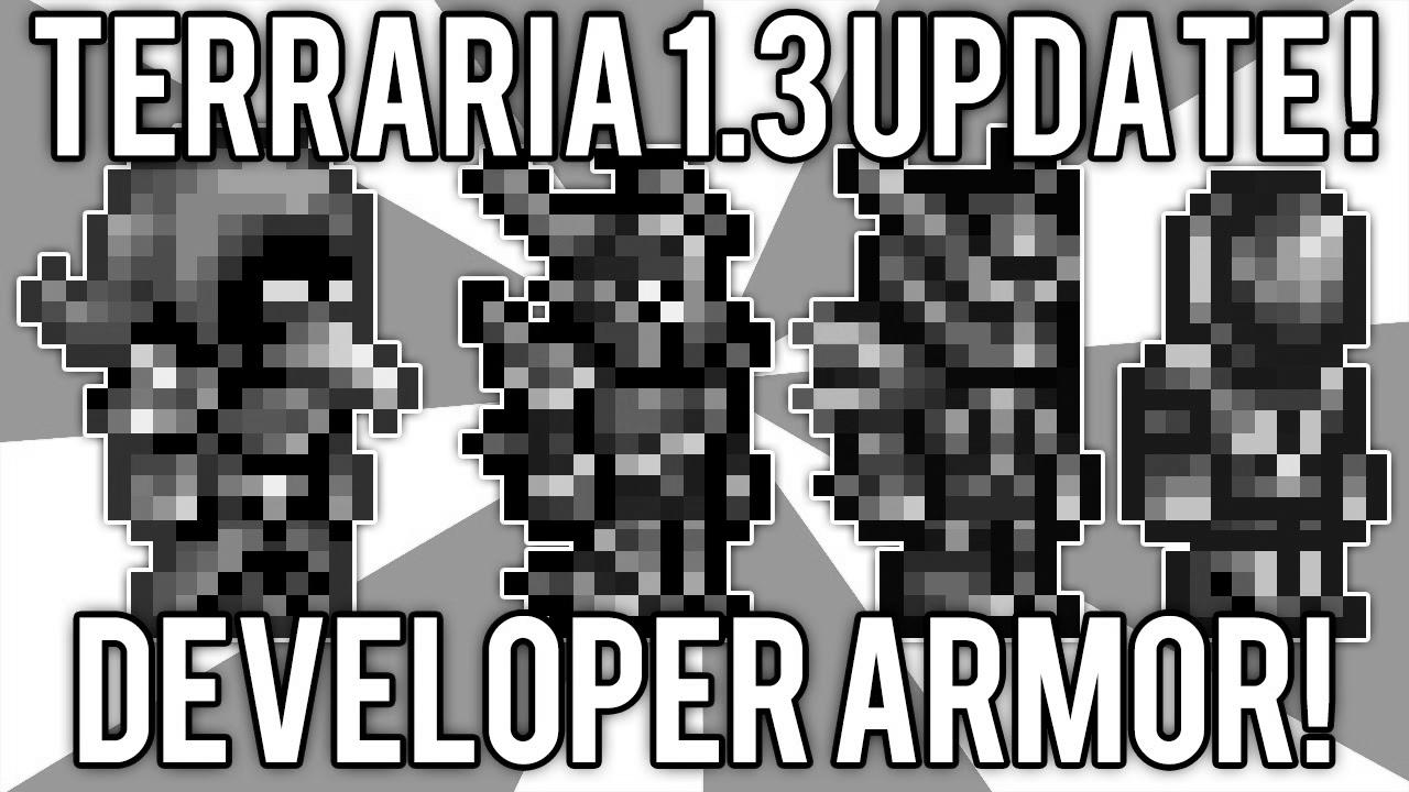 Terraria 1.3: The way to get Developer Armor, Wings, & Dye!  (Terraria 1.3 replace change) @demizegg